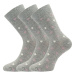 Ponožky LONKA Flowrana grey melé 3 páry 120099