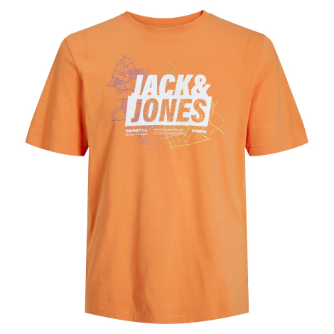 Jack&Jones Pánske tričko JCOMAP Regular Fit 12252376 Tangerine M Jack & Jones
