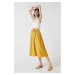 Koton Buttoned Belted Midi Skirt Tencel™