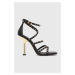 Kožené sandále Michael Kors Imani čierna farba, 40F3IMHS1L