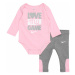 Nike Sportswear Set 'LOVE MY GAME'  ružová / sivá