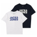 Jack & Jones Junior Tričko  modrá / tmavomodrá / biela