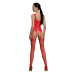 Passion ECO BS007 red - Bodystocking Farba: Červená