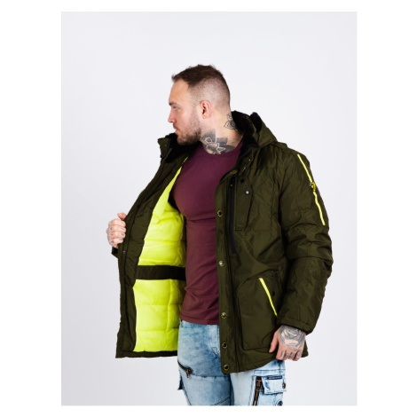 Pánska zimná bunda CIPO & BAXX CM130 KHAKI Farba: Khaki, Konfekčná