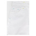 Detské rifľové krátke nohavice Birba&Trybeyond biela farba, s nášivkou