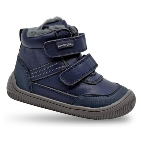 Chlapčenské zimné topánky Barefoot TYREL MARINE, protetika, modré