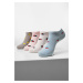 Fruit Invisible Socks Made of Recycled Yarn 4 Pack Grey+Cream+Light Blue+Pink