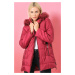 Z6668 DEWBERRY LADIES' COAT-PLAIN BURGUNDY