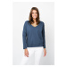 Women's sweatshirt Karina with long sleeves - denim