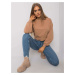 Basic women's camel sweatshirt