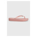Žabky Tommy Hilfiger TH MONOGRAM FLAT SANDAL dámske, ružová farba, na platforme, FW0FW06964