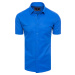 Modrá pánska košeľa s krátkym rukávom KX0990