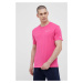 Bavlnené tričko Champion ružová farba, jednofarebné