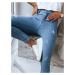 Modré dámske úzke džínsy s vysokým pásom THAT ONE UY1396