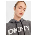 Šedá dámska mikina s kapucou DKNY Exploded Logo