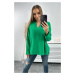Cotton blouse with rolled-up sleeves green