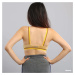 Top Puma V-Neck Velour Crop Top Yellow