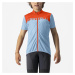 CASTELLI Cyklistický dres s krátkym rukávom - NEO PROLOGO - svetlo modrá/oranžová