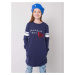 Girls´ navy blue tunic with an inscription
