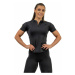 Nebbia Compression Zipper Shirt INTENSE Ultimate Black/Gold Fitness tričko