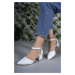 Riccon Women's Heeled Shoes 00123801 White Skin