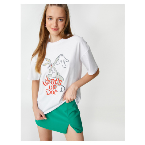 Koton Bugs Bunny Printed T-Shirt Licensed Short Sleeve Crew Neck