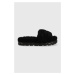 Vlnené papuče UGG W Cozetta Curly čierna farba