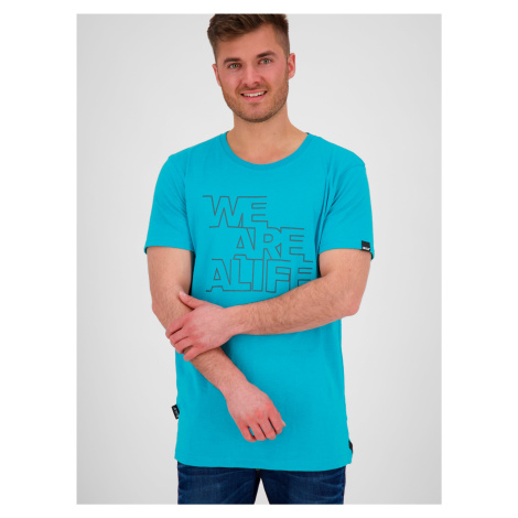 Blue Men's T-shirt with Alife and Kickin print - Men