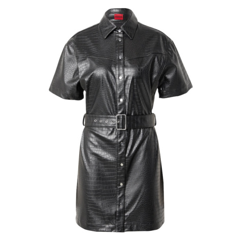 HUGO Košeľové šaty 'Kerve-1'  čierna Hugo Boss