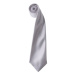 Premier Workwear Pánska saténová kravata PR750 Silver -ca. Pantone 428