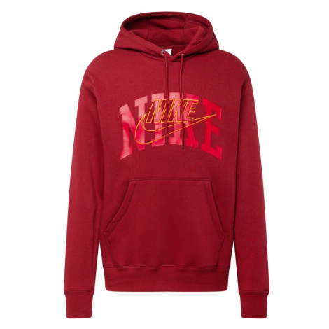 Nike Sportswear Mikina 'CLUB'  oranžová / jasne červená / tmavočervená