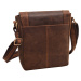 Pánske kožené crossbody tmavohnedý hunter 250836