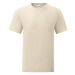 Beige men's t-shirt with combed cotton Iconic sleeve Fruit of the Loom