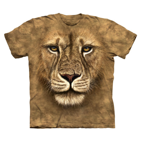 Pánske batikované tričko The Mountain - Lion Warrior - béžové