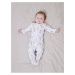 White Patterned Jumpsuit Name It Night Suit - Girls