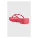 Žabky MICHAEL Michael Kors Lilo dámske, ružová farba, na platforme, 40S3KIFA1Q
