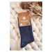 Women's Socks with shiny thread navy blue