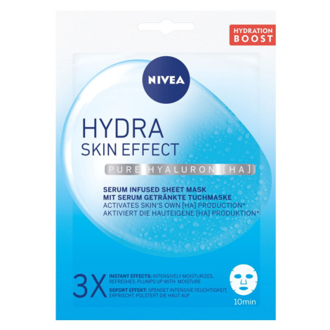 Nivea Hydratačná pleťová textilná maska Hydra Skin Effect Pure Hyaluron, 1 ks