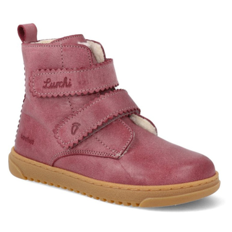 Barefoot detské zimné topánky Lurchi - Marlies Rosa ružové