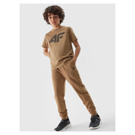 Boys' jogger sweatpants 4F - beige