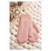 Warm women's one-finger gloves, pink