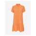 Oranžové košeľové šaty s volánom Jacqueline de Yong Lion