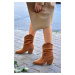 Fox Shoes Tan Women's Suede Boots