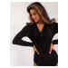 Black shiny women's bodysuit