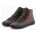 Ombre Men's shoes sneakers with combined materials - brown