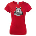 Dámské tričko pre milovníkov mačiek s vtipnou potlačou - I need coffee right meow