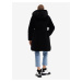 Čierny dámsky zimný kabát s kožúškom Desigual Sundsvall