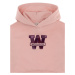 Mikina Woolrich Cotton Fleece Logo Hoodie Ružová