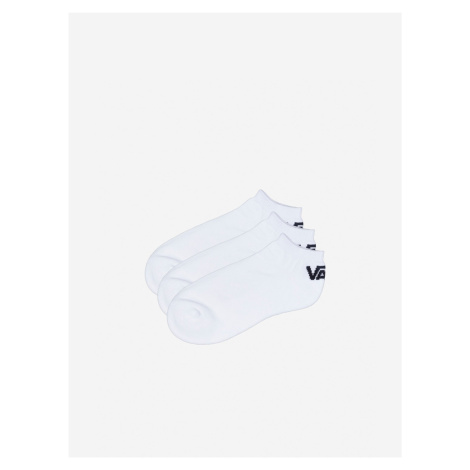 Súprava troch pánskych ponožiek v bielej farbe VANS
