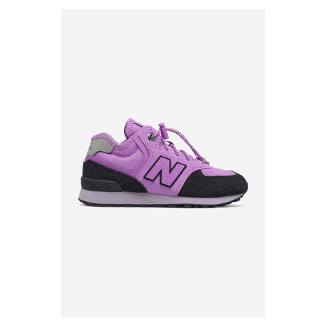 Detské tenisky New Balance PV574HXG fialová farba